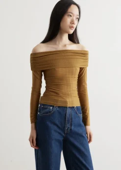 Pandemonium Draped Shoulder Top
