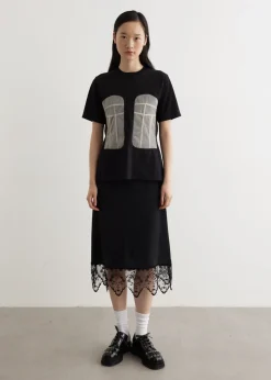 Panelled Bust Detail T-Shirt