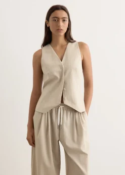 Pinstripe Wool Vest