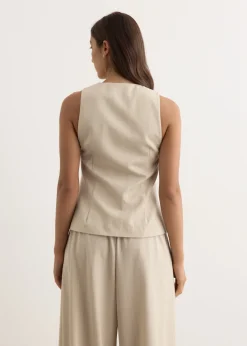 Pinstripe Wool Vest