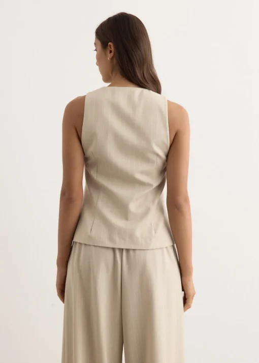 Pinstripe Wool Vest