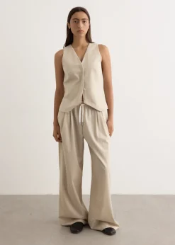 Pinstripe Wool Vest