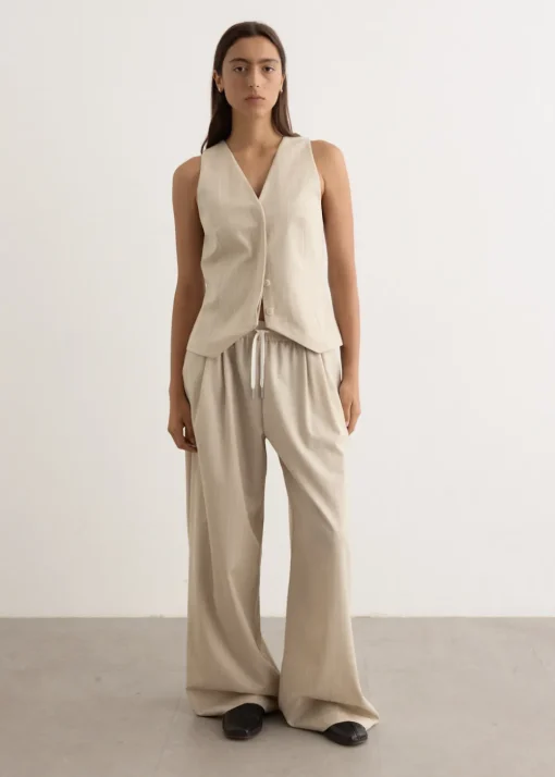 Pinstripe Wool Vest