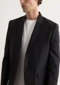 Polyester Ramie Poplin Tailored Jacket