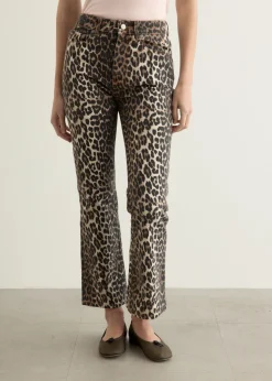 Print Denim Betzy Cropped Jeans