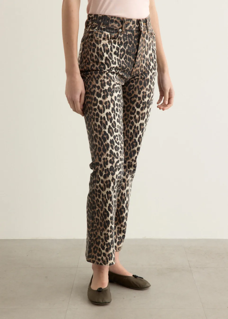 Print Denim Betzy Cropped Jeans