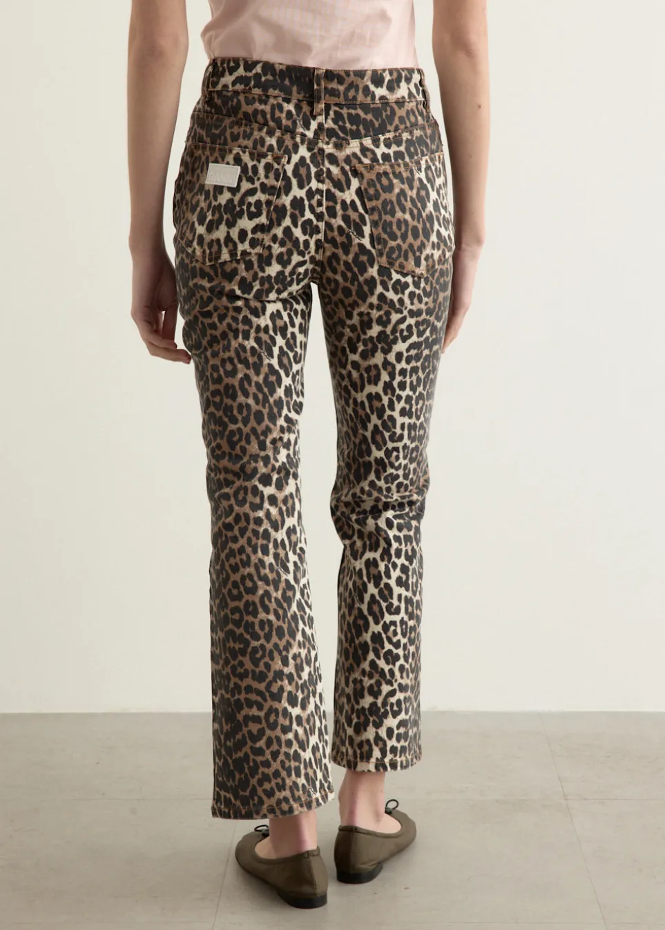 Print Denim Betzy Cropped Jeans