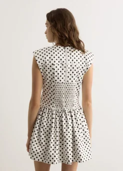 Printed Double Satin Corset Mini Dress