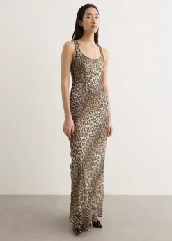 Printed Viscose Chiffon Maxi Dress