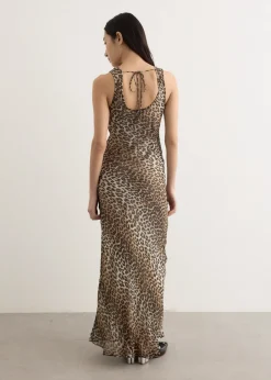 Printed Viscose Chiffon Maxi Dress