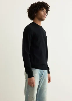 Reverse Stitch Detail Crewneck Knit