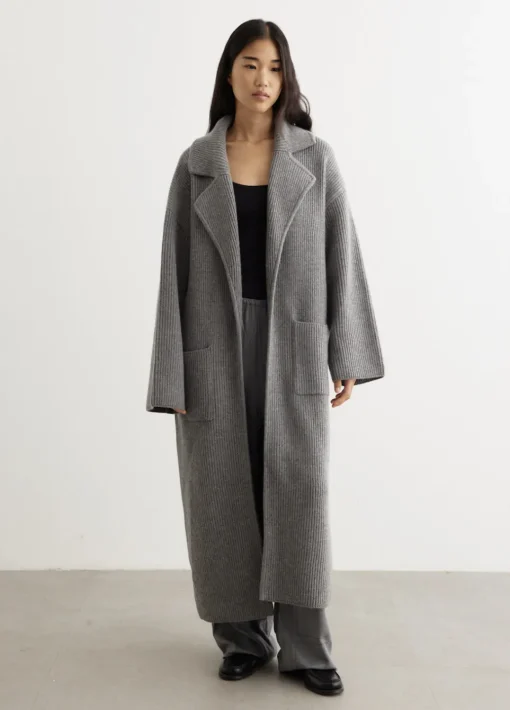 Rib-Knit Cardi Coat