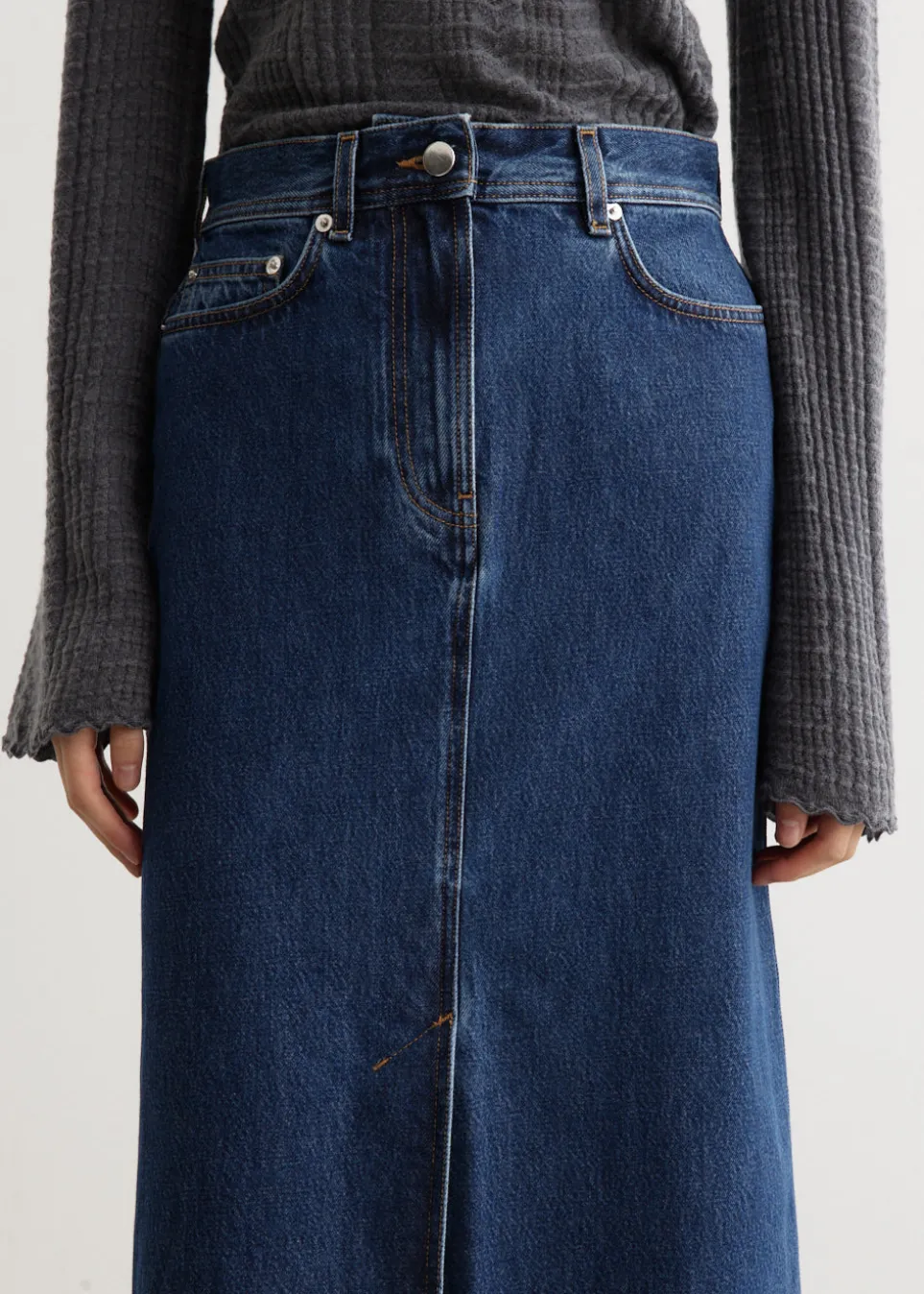 Rona Long Denim Skirt