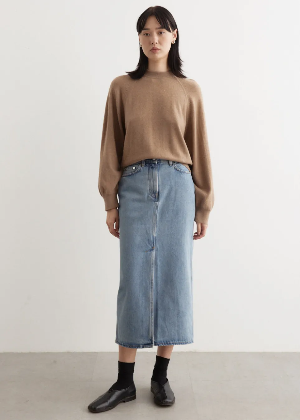 Rona Long Denim Skirt