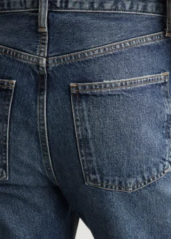 90's Crop Mid Rise Loose Straight Jeans