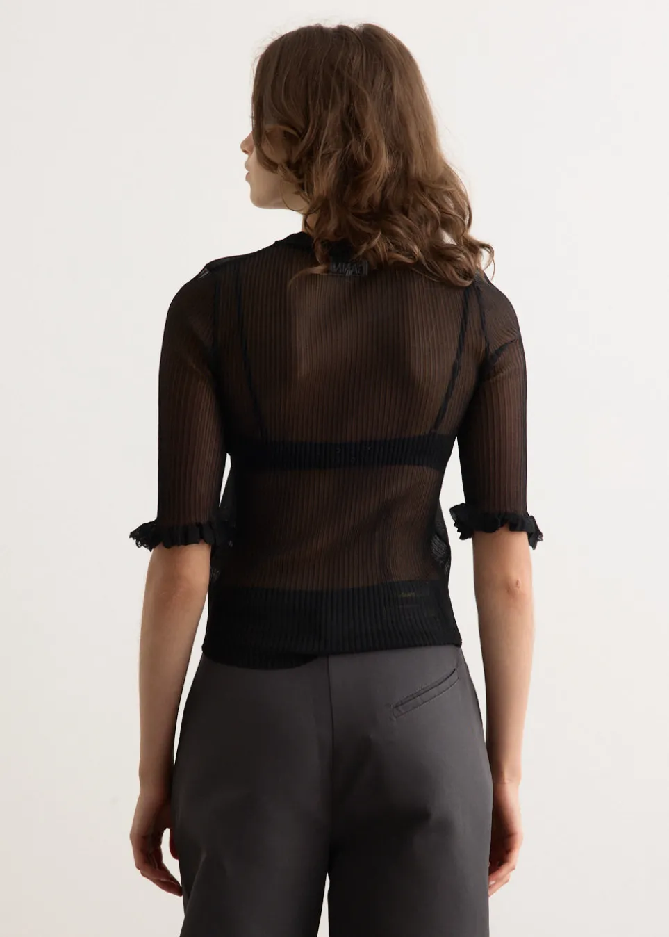Sheer Jacquard Top