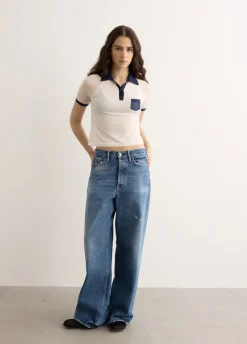 Short Sleeve V-Neck Sweater