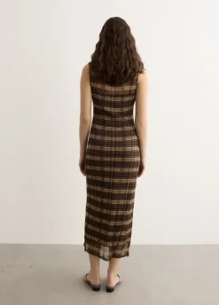 Silk Mesh Maxi Dress