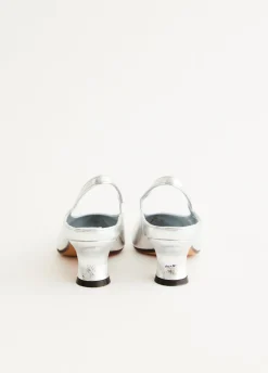 Silver Heeled Slingbacks