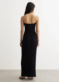 Slashed Strapless Dress