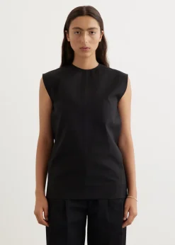 Sleeveless Twisted-Seam Top