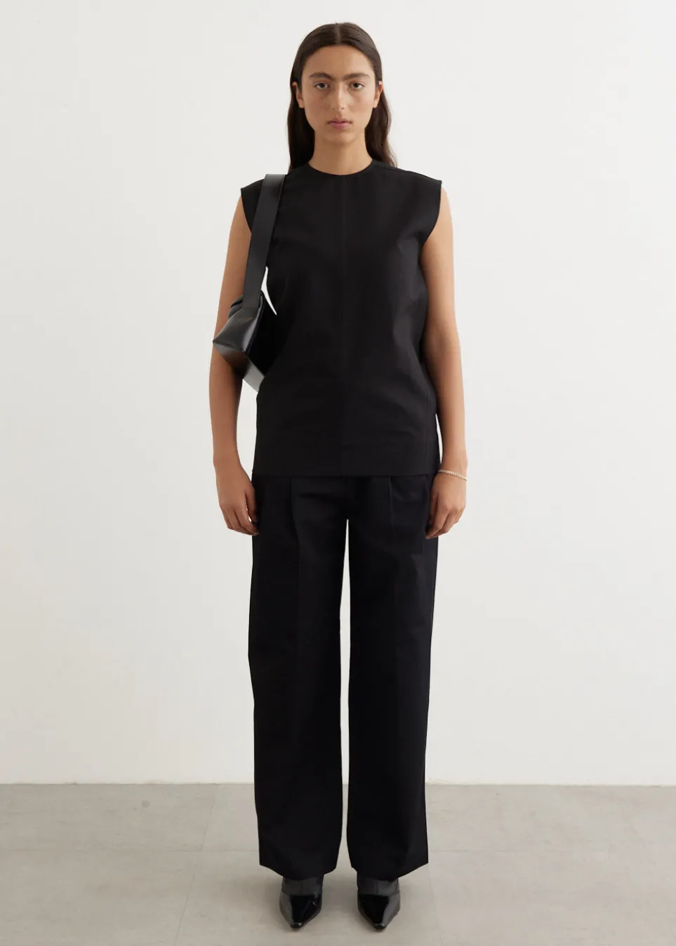 Sleeveless Twisted-Seam Top