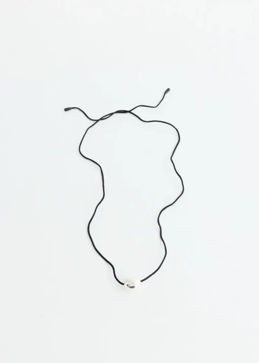 Small Silver Ellipse Necklace