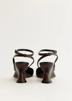 Snake-Effect Wedge Heels