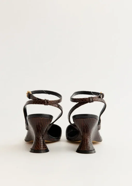 Snake-Effect Wedge Heels