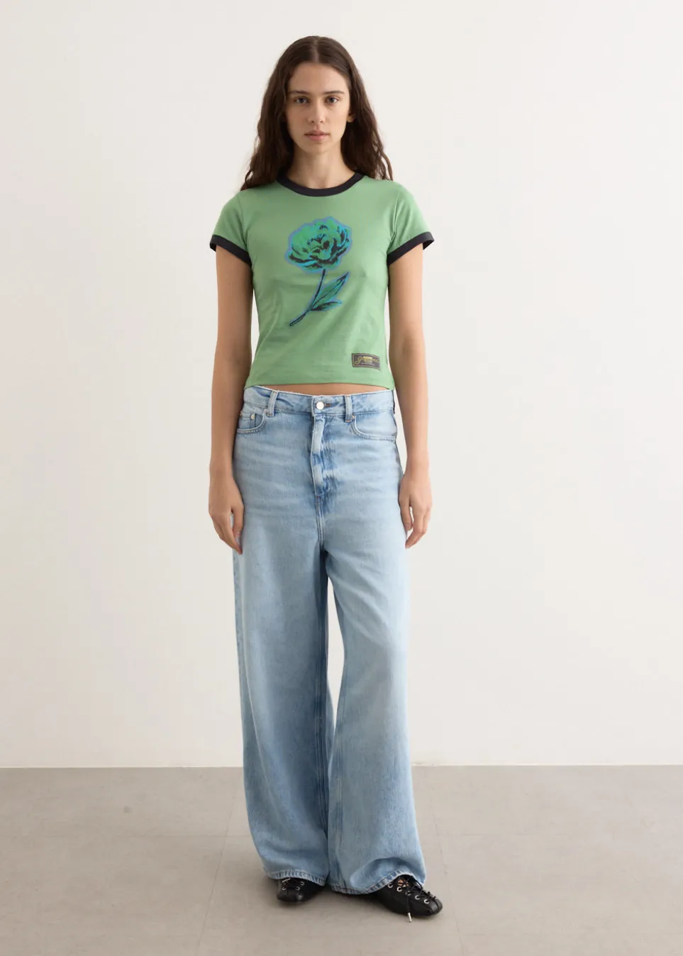 Soft Rigid Denim Baggy Jeans