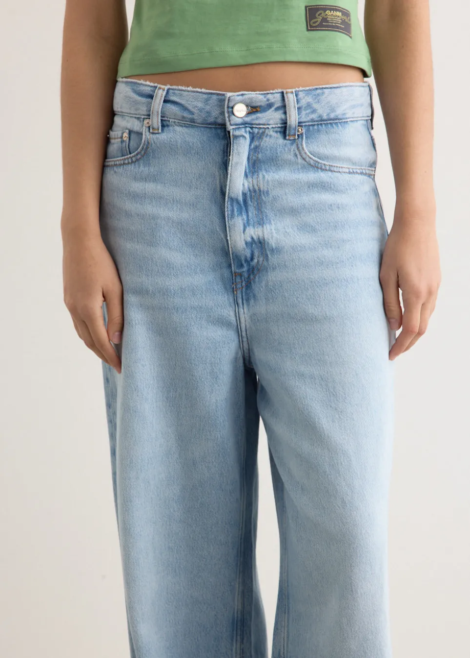 Soft Rigid Denim Baggy Jeans
