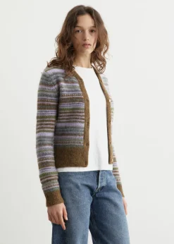 Soft Wool Stripe Cardigan