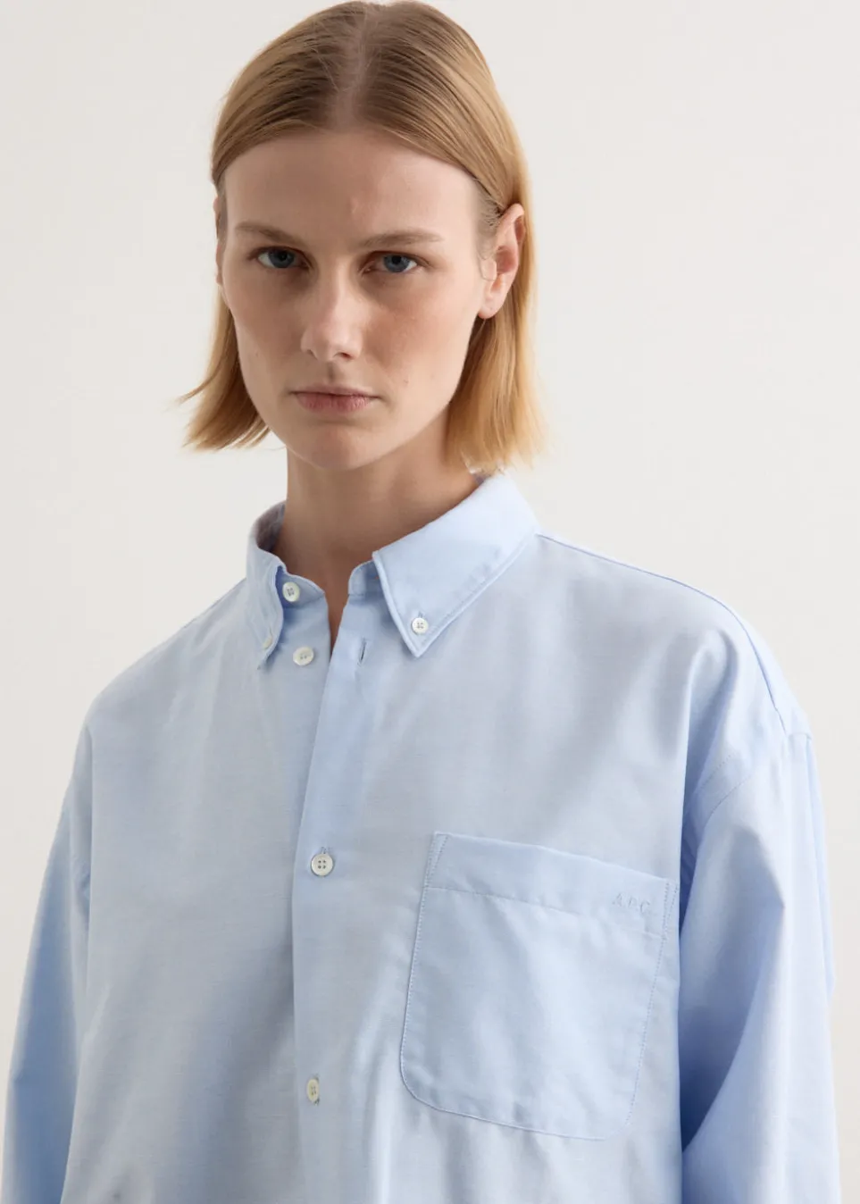 Sophia Button Down Logo Shirt