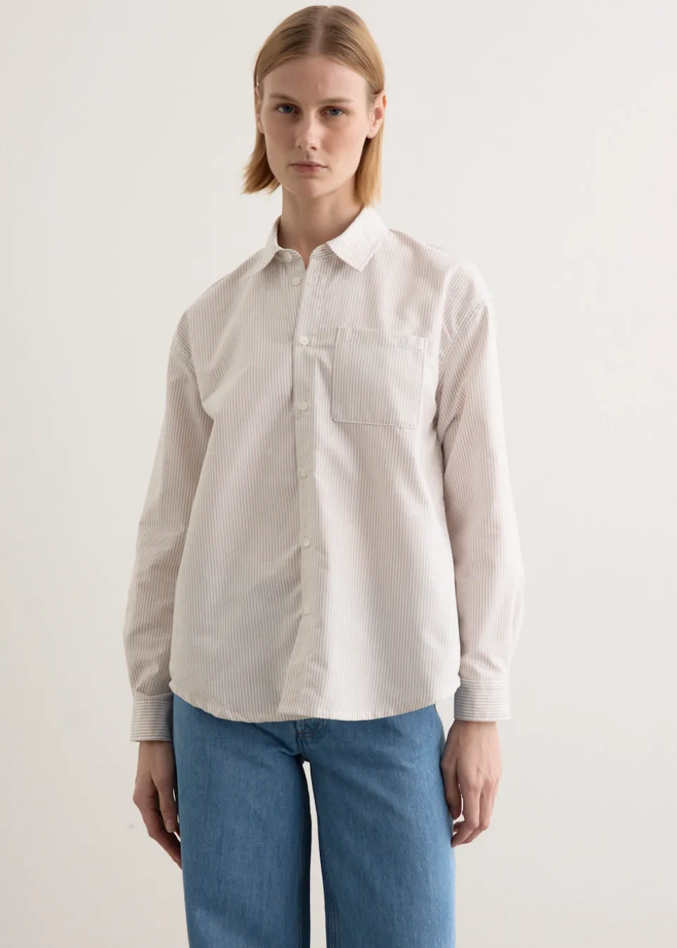 Sophia Button Down Logo Shirt