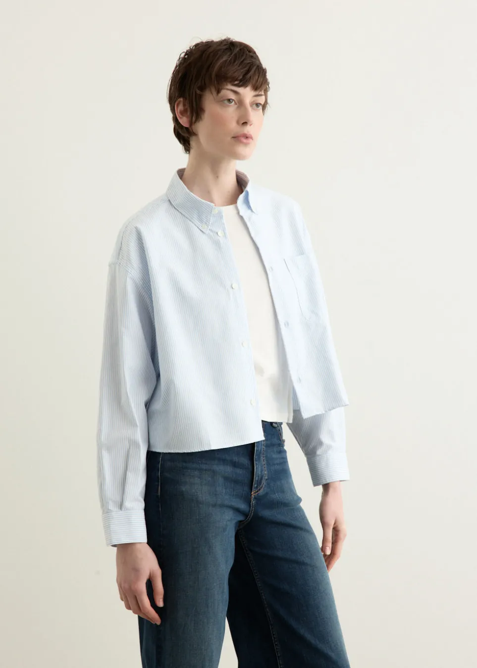 Sophia Button Down Logo Shirt