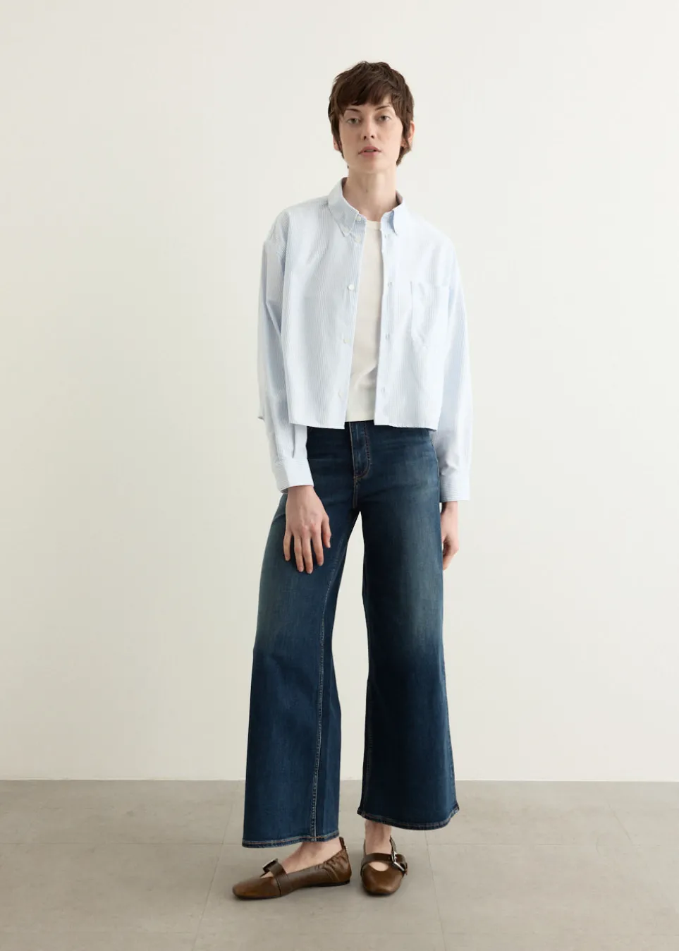 Sophia Button Down Logo Shirt