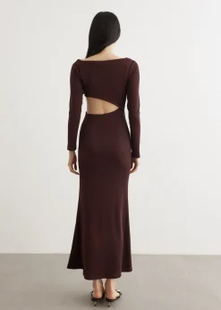 Spiral Crystal Long Sleeve Dress