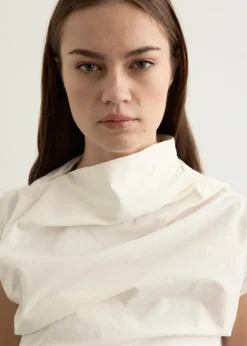 Stretch Cotton Ruched Top