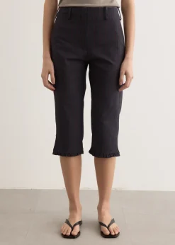 Stretch Stripe Tailoring Capri Pants