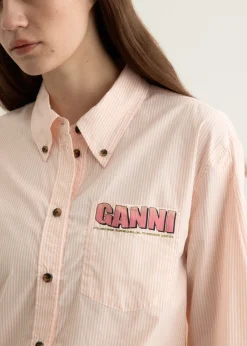 Stripe Cotton Oversized Shirt