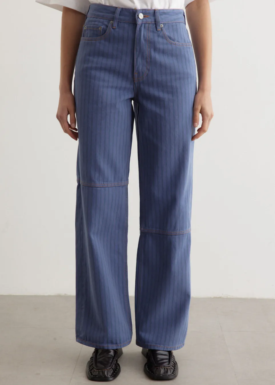 Stripe Overdyed Denim Jeans