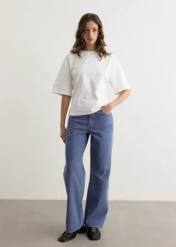 Stripe Overdyed Denim Jeans