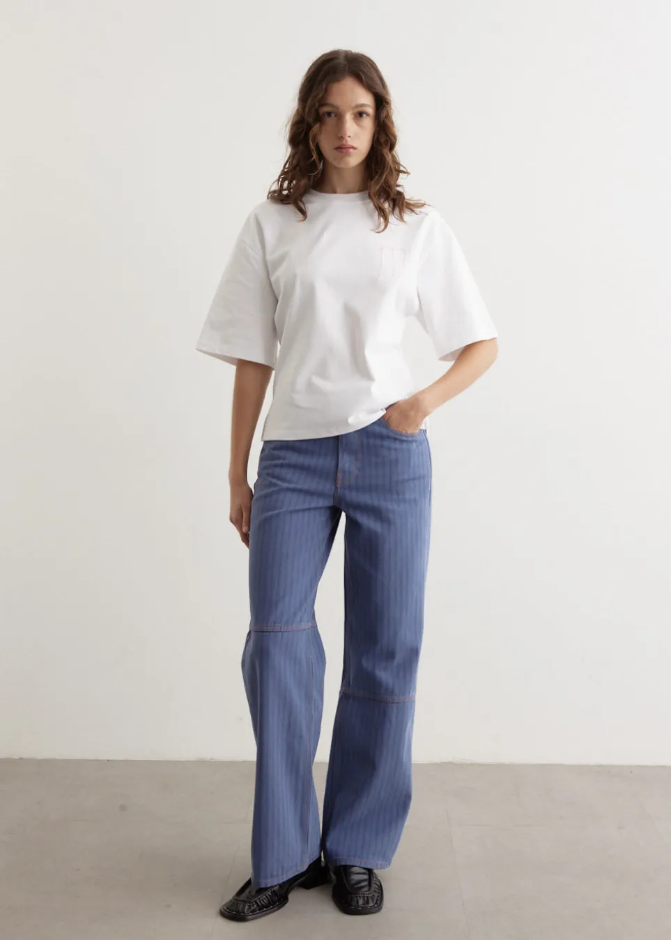 Stripe Overdyed Denim Jeans