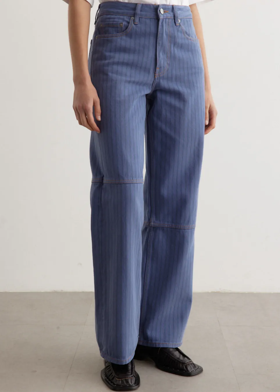 Stripe Overdyed Denim Jeans