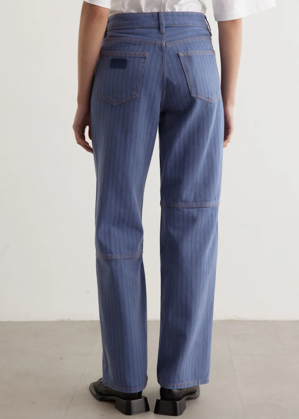 Stripe Overdyed Denim Jeans