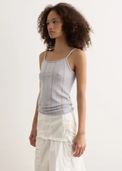 Stripe Sleeveless Knit Top