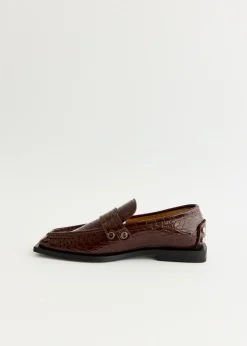 Studs Square Toe Loafers