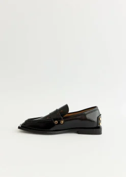 Studs Square Toe Loafers