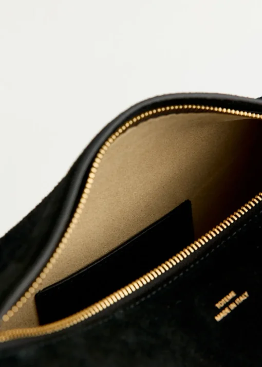 Suede Scoop Clutch