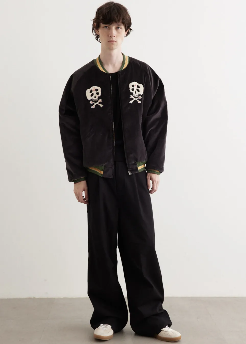 Sulfer Dyed Velvet Souvenir Jacket (RAINSKULL)